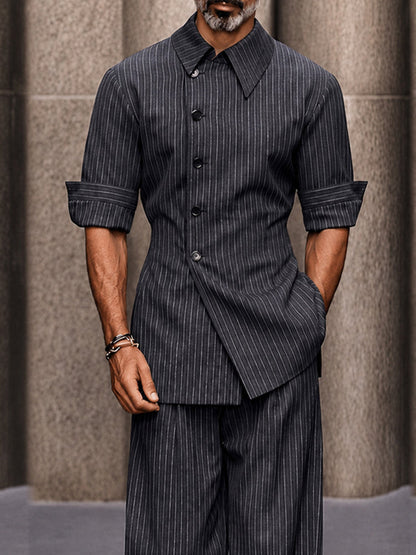 Smart Casual Wardrobe Essentials Pinstripe Matching Set