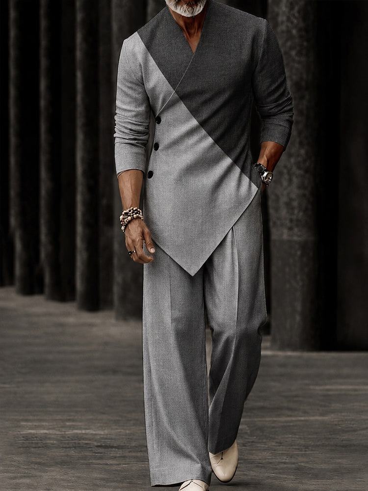 Effortless Style Colorblock T-Shirt Pants Set