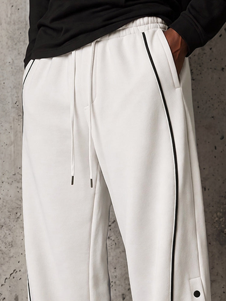 Comfort Sporty Contrast Color Line Pants