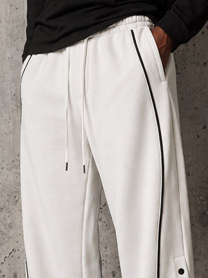 Comfort Sporty Contrast Color Line Pants