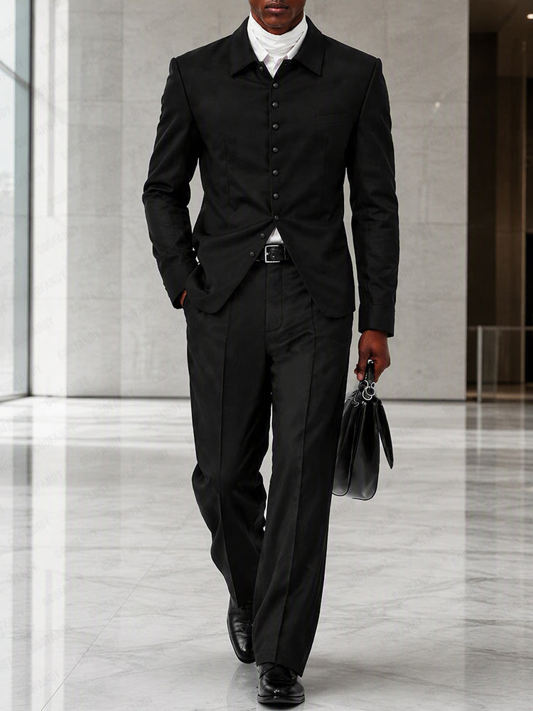 Modern Gentleman Suit Blazer Pants Set