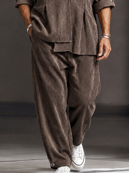 Vintage Pit-Stripe Asymmetrical Matching Set