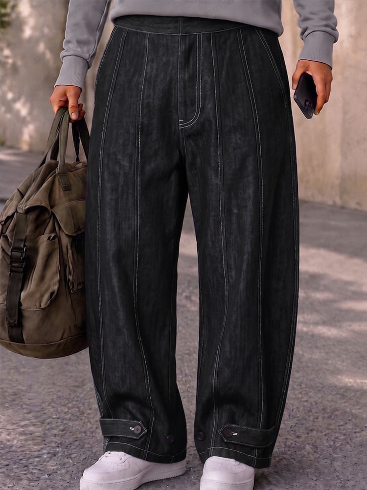 Versatile 100% Cotton Denim Style Pants