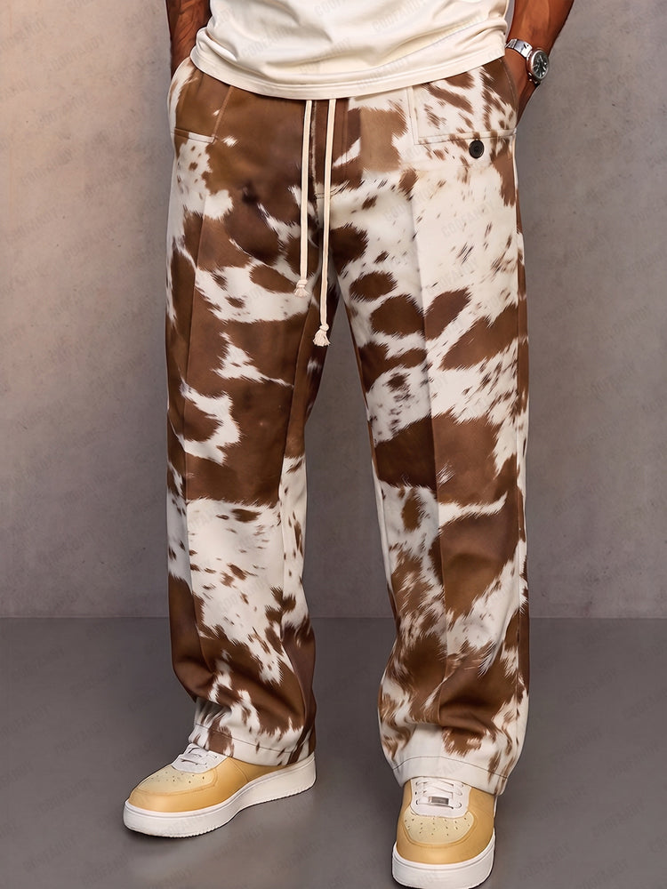 Fashion Printed Street Style Drawstring Pants