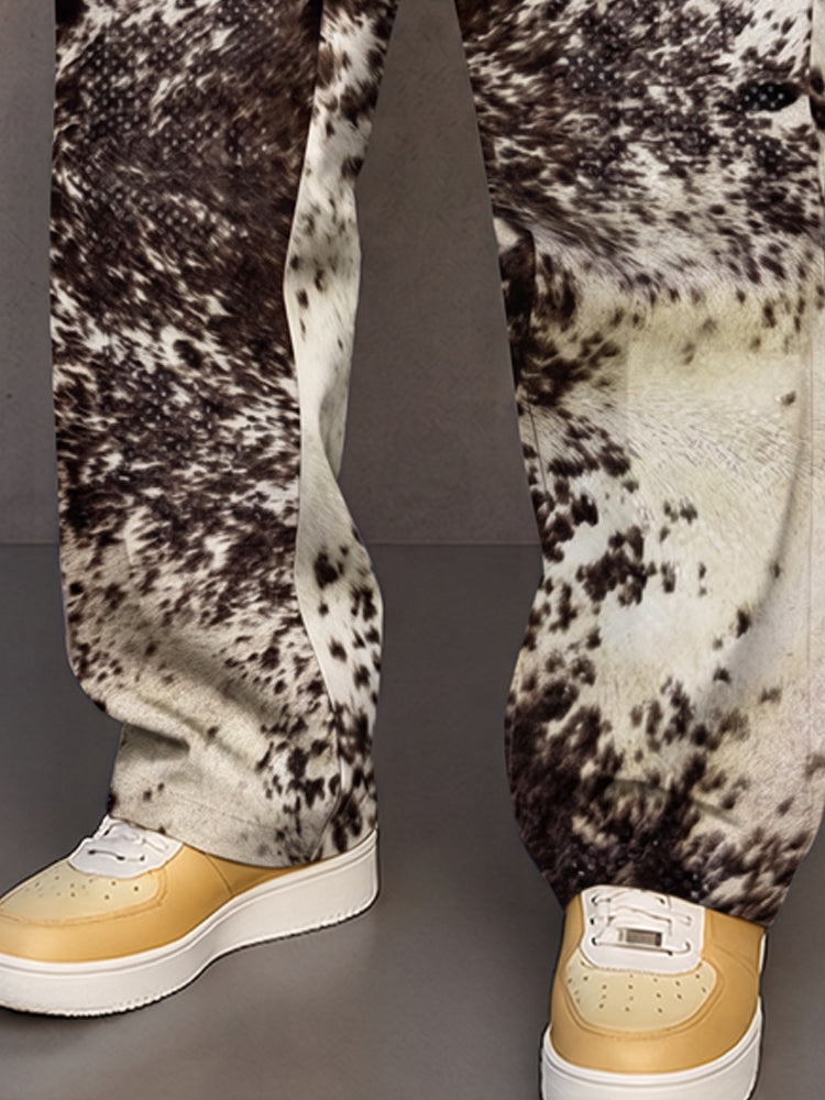 Fashion Printed Street Style Drawstring Pants