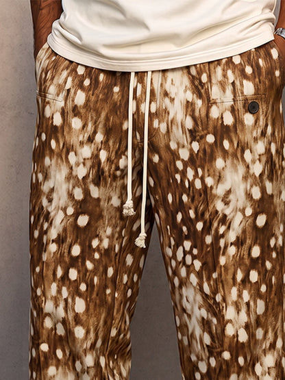 Fashion Printed Street Style Drawstring Pants