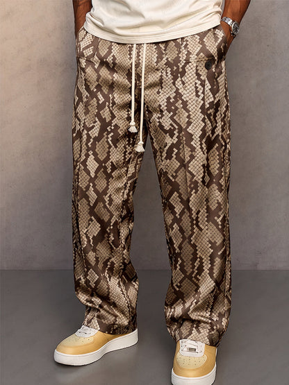 Fashion Printed Street Style Drawstring Pants