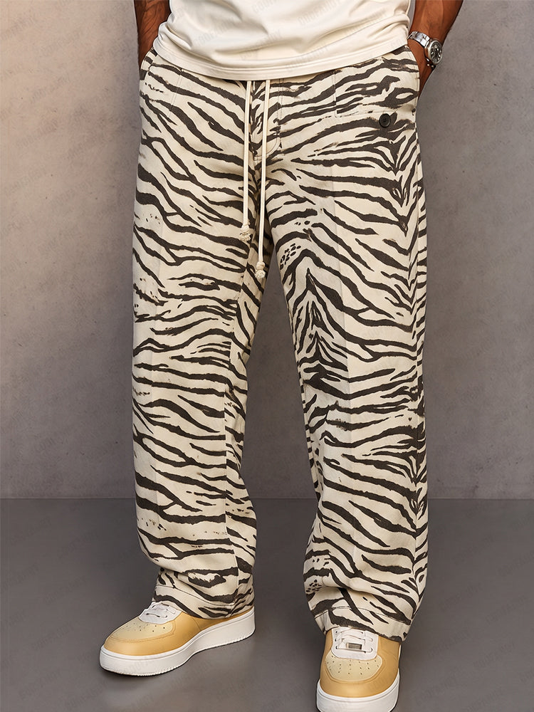 Fashion Printed Street Style Drawstring Pants