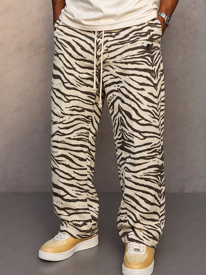 Fashion Printed Street Style Drawstring Pants