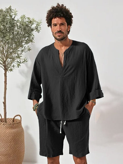 Leisure Simple 100% Cotton 2-Piece Outfits
