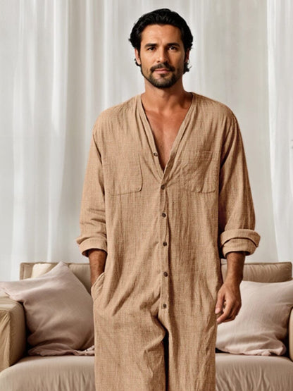 Casual Relaxed Fit 100% Cotton Jumpsuit
