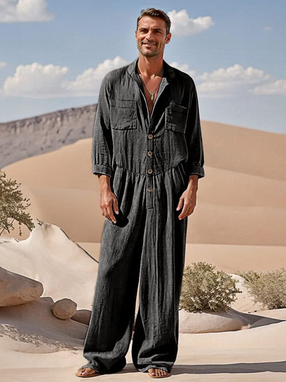 Leisure Loose Fit 100% Cotton Jumpsuit