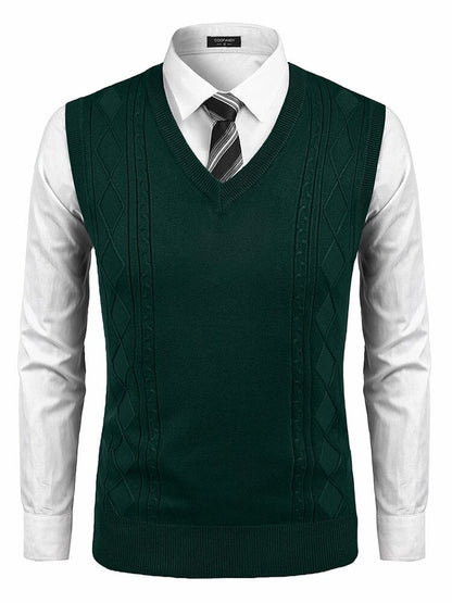 Classic V-Neck Knit Vest (US Only)