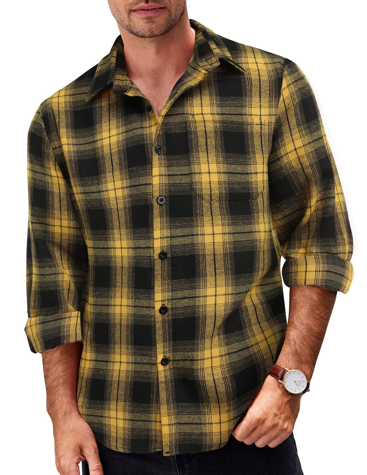 Casual Checked Flannel Shirt
