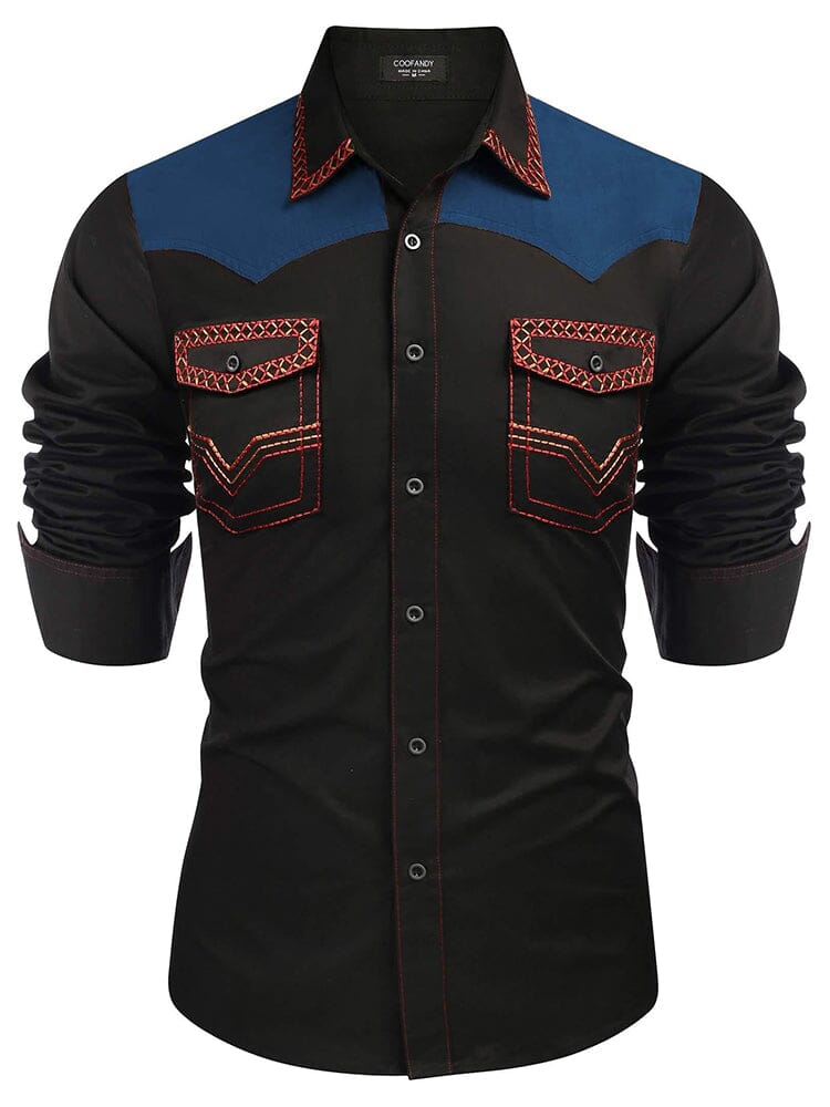 Vintage Embroidered Western Cowboy Shirt (US Only)