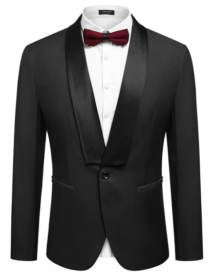 Slim Fit Suits One Button Shawl Lapel Tuxedo (US Only)