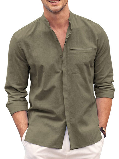 Classic fit Long Sleeve Cotton Shirt (US Only)