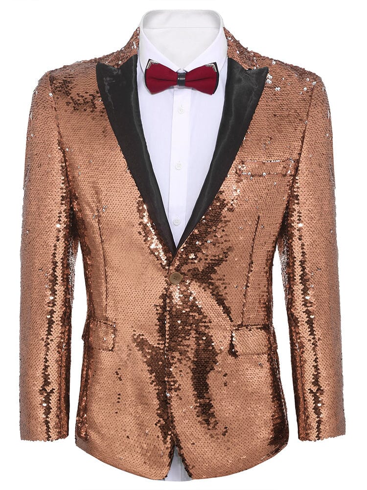 Men's Shiny Sequins Suit Jacket (US Only)