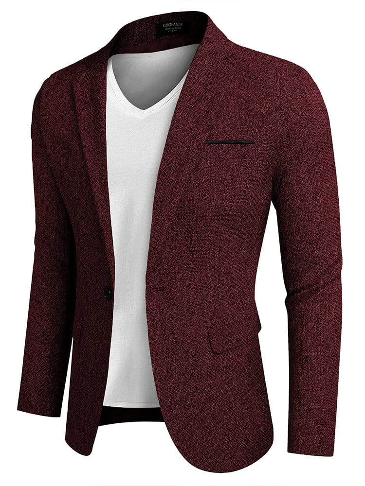 Slim Fit One Button Blazer Jacket (US Only)