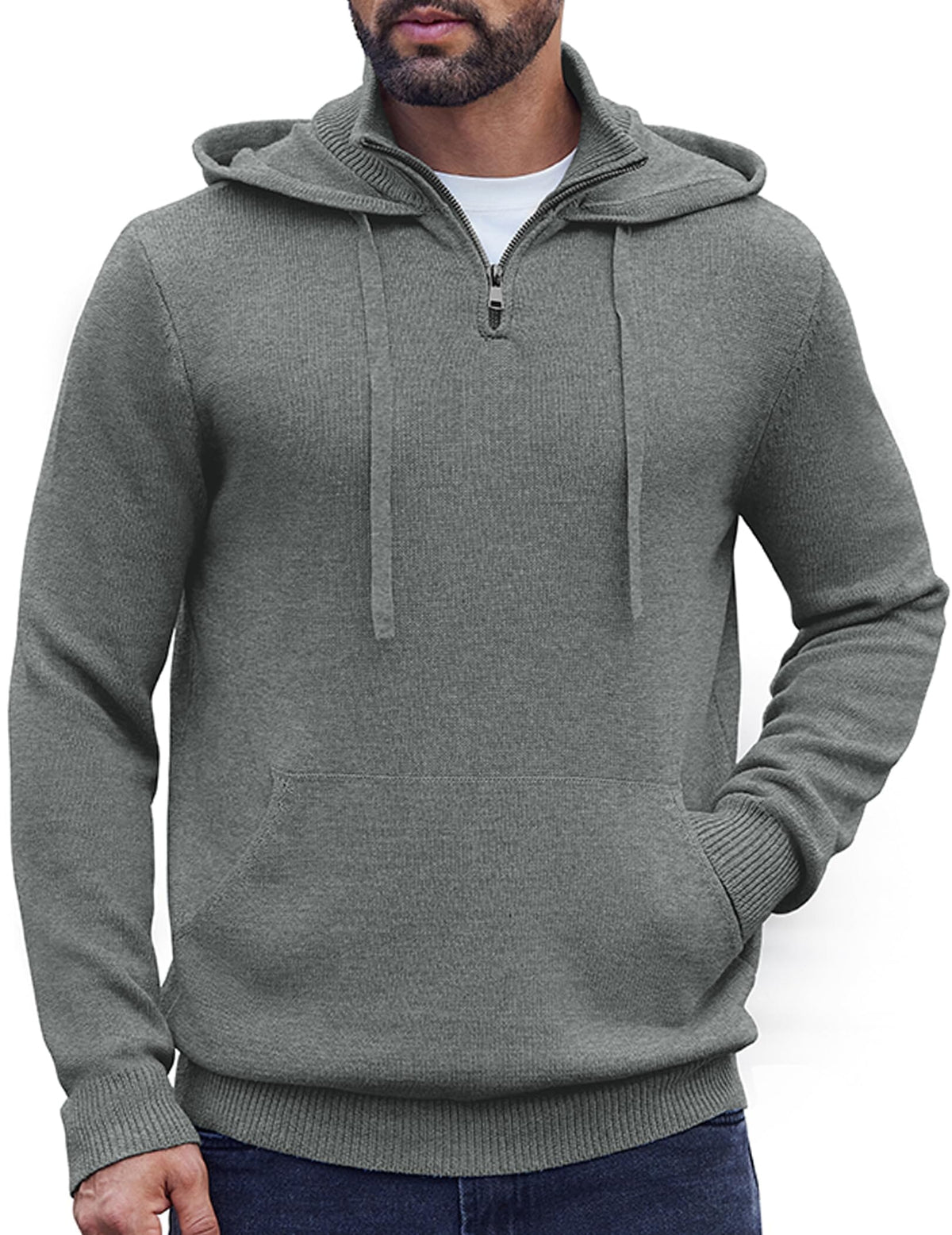 Casual Turtleneck Knit Hoodie (US Only)