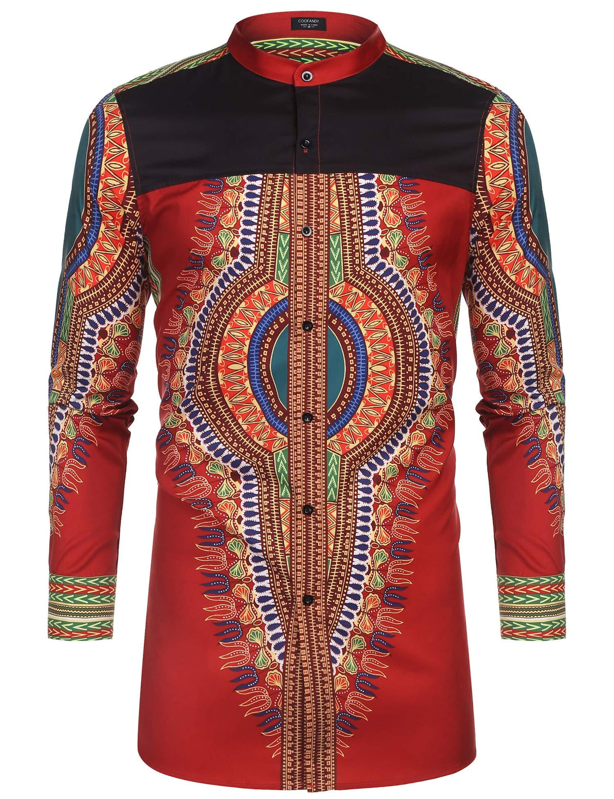 Casual Ethnic Graphic Long Shirt (US Only)