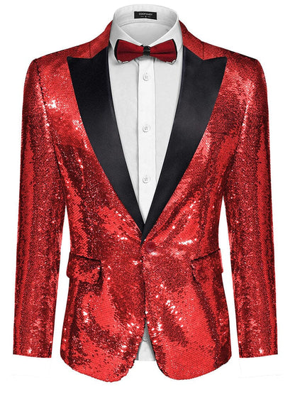Men's Shiny Sequins Suit Jacket (US Only)