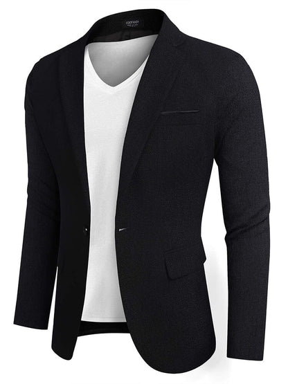 Slim Fit One Button Blazer Jacket (US Only)