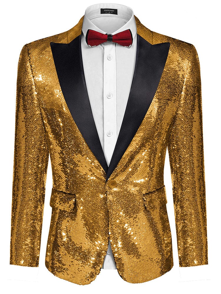Men's Shiny Sequins Suit Jacket (US Only)