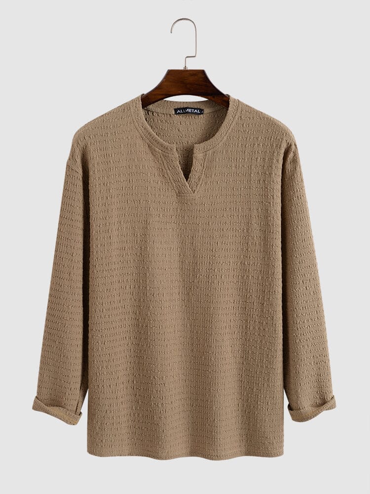 Small V-neck long-sleeved Shirt
