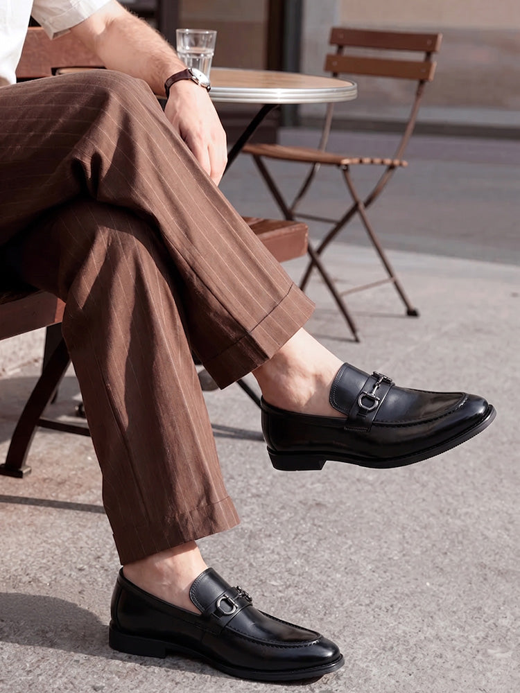 Top Grain Leather Horsebit Loafers