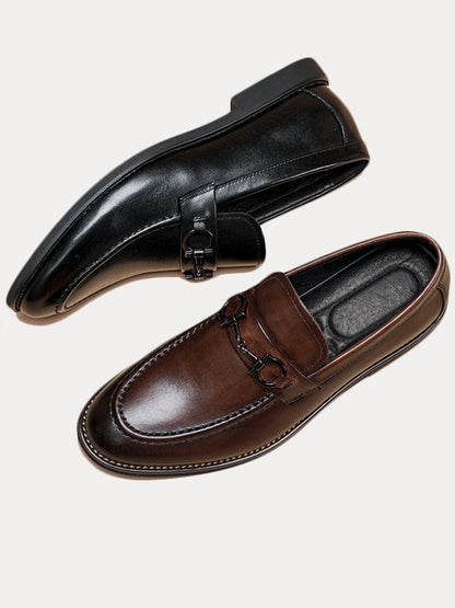 Top Grain Leather Horsebit Loafers