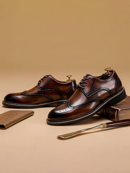 Wingtip Leather Brogue Shoes