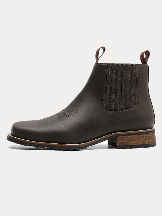 Vintage Embroidered Western Chelsea Boots