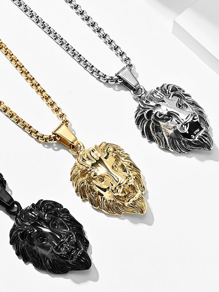 Lion Head Pendant Necklace