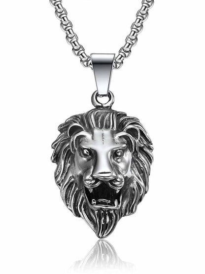 Lion Head Pendant Necklace