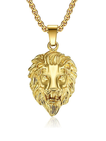 Lion Head Pendant Necklace