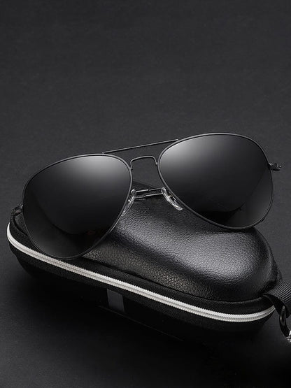 Classic Curved Crossbar Polarized Sunglasses