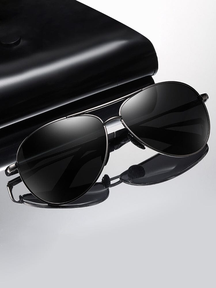 Classic Curved Crossbar Polarized Sunglasses