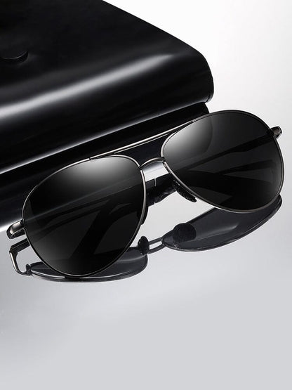 Classic Curved Crossbar Polarized Sunglasses