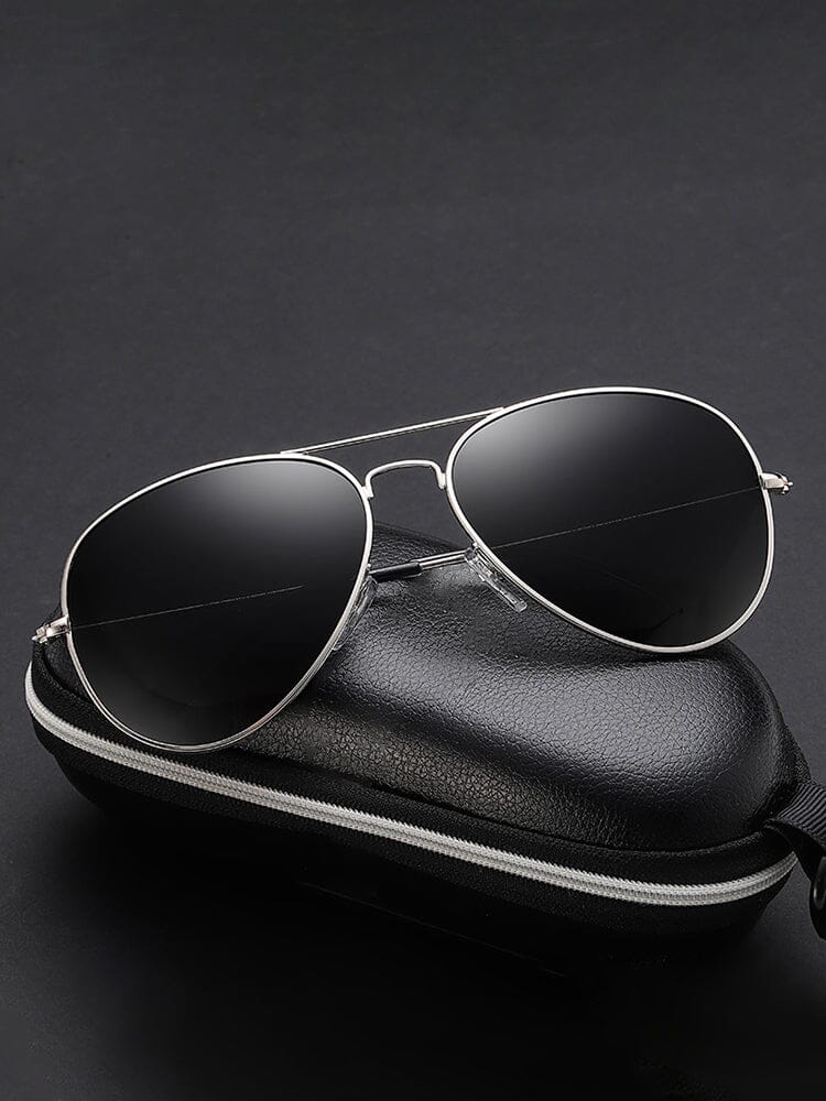 Classic Curved Crossbar Polarized Sunglasses