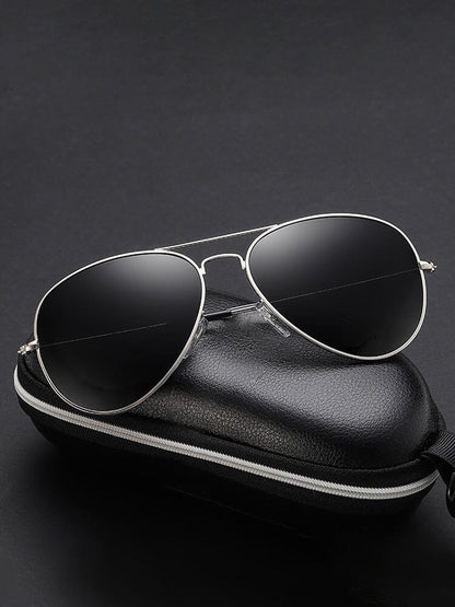Classic Curved Crossbar Polarized Sunglasses