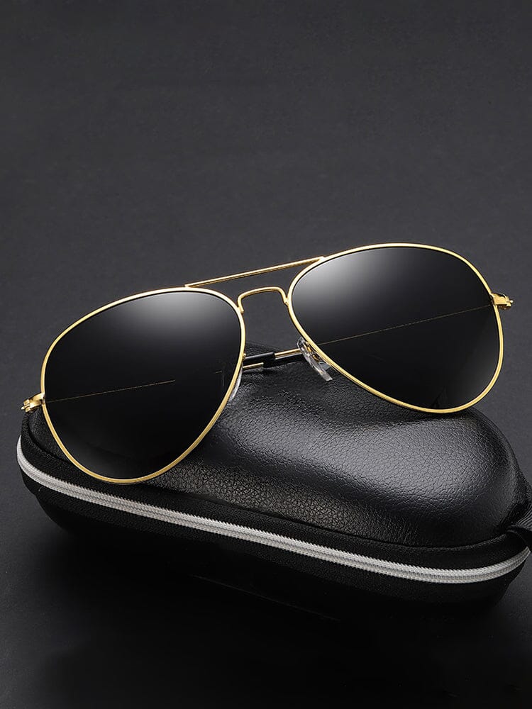 Classic Curved Crossbar Polarized Sunglasses