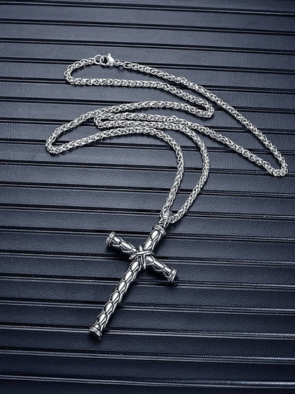 Vintage Cross Pendant Chain Necklace