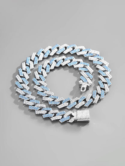 Cuban Link Chain Rhinestone Necklace