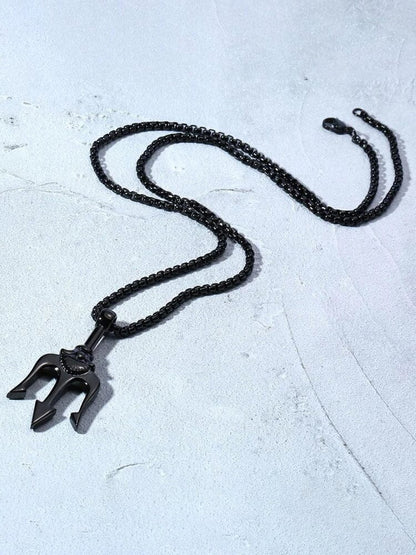 Classic Trident Pendant Necklace