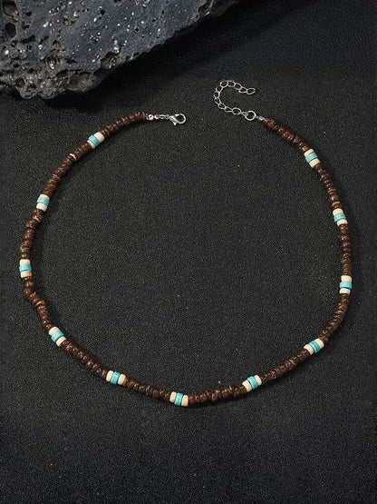 Bohemian Coconut Beaded Necklace