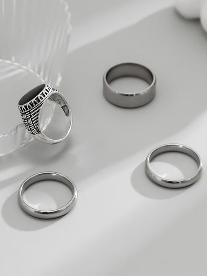 Stylish Streetstyle Alloy 4 PCS Ring Set
