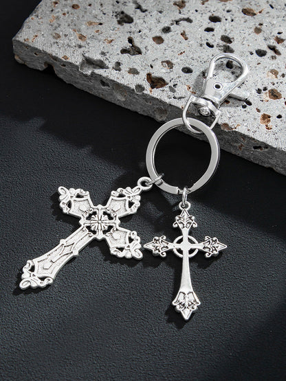 Retro Cross Pendant Keyring Jeans Pants Chain
