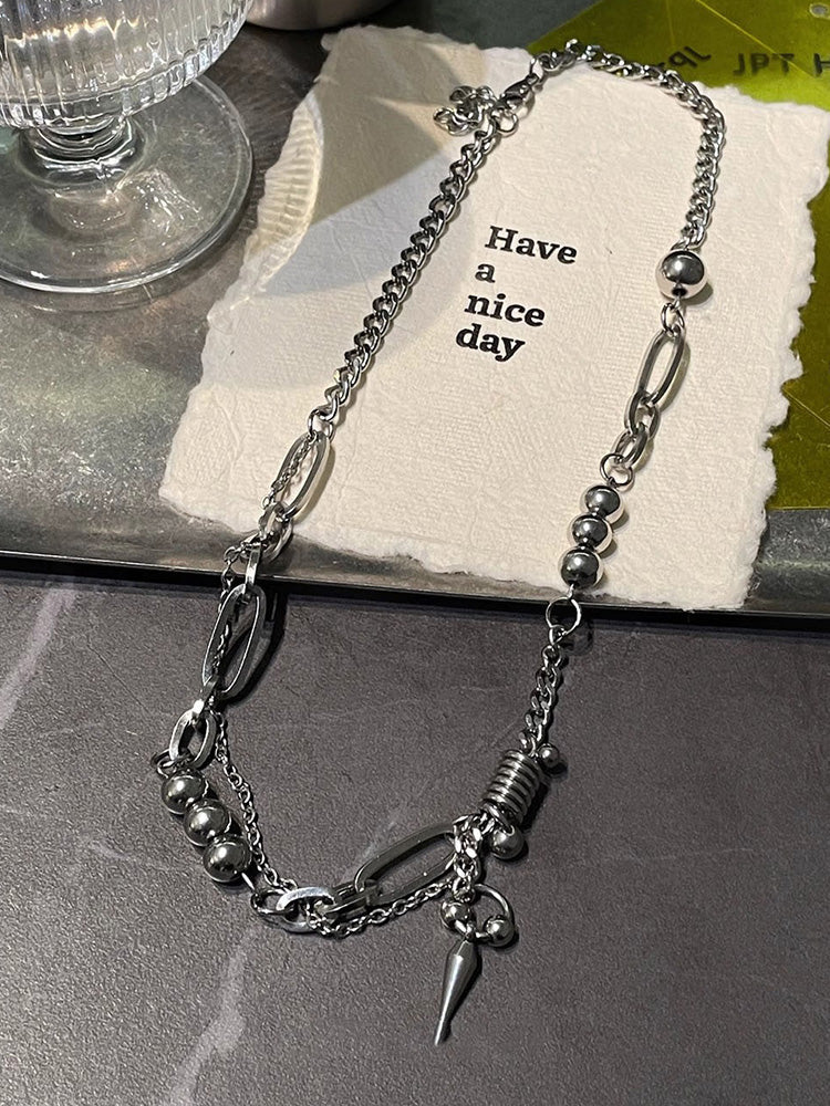 Fashion Punk Rivet Pendant Necklace