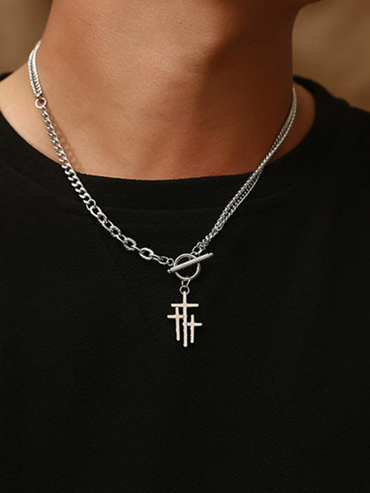 Stylish Waterproof Cross Toggle Necklace